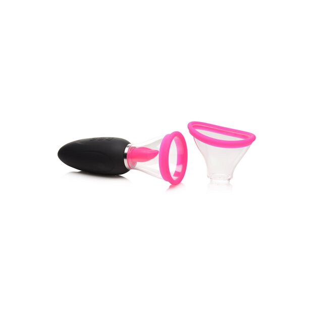 XR Brands Lickgasm Mini Vibrator mit Leck + Saugfunktion rosa