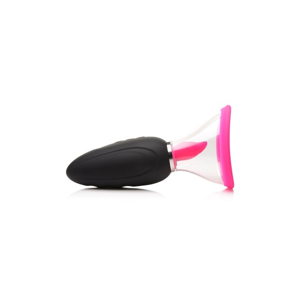 XR Brands Lickgasm Mini Vibrator mit Leck + Saugfunktion rosa
