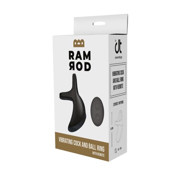 Ramrod Vibrating Cock And Ball Ring With Remote