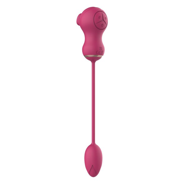 Essentials Flexible Dual Stimulator And Vibrating Egg Pink