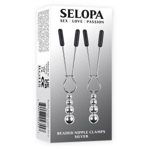 Selopa Beaded Nipple Clamps Silver