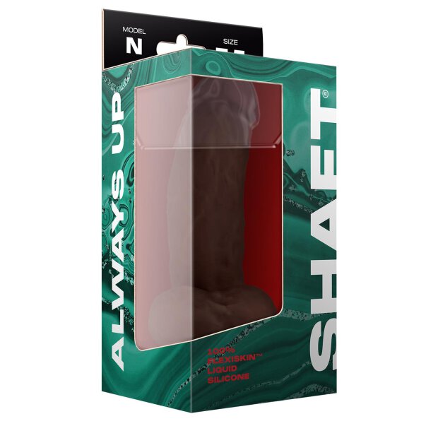 Shaft Model N 7,5 Inch Liquid Silicone Dong With Balls Mahogany 19 cm