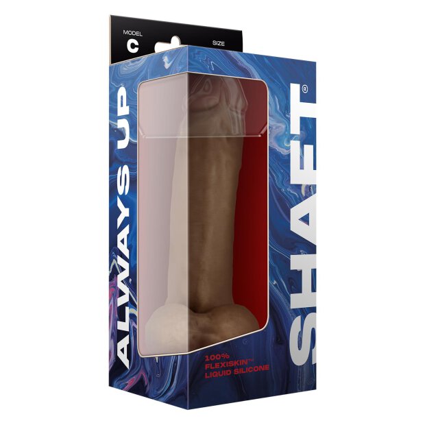 Shaft Model C 9,5 Inch Liquid Silicone Dong With Balls Oak 24,1 cm