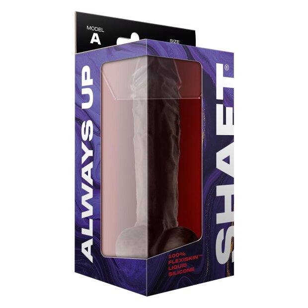 Shaft Model A 10,5 Inch Liquid Silicone Dong With Balls Mahogany 25,4 cm