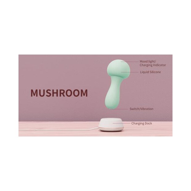 OTOUCH - Mushroom Silicone Wand Vibrator - Teal