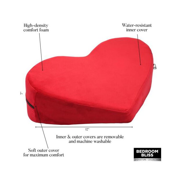 Bedroom Bliss Liebes Kissen rot