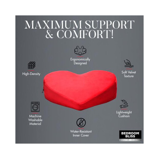 Bedroom Bliss Liebes Kissen rot