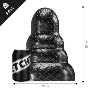 STRETCHR Tripole Butt Plug XL Black Metallic - 21,5 cm