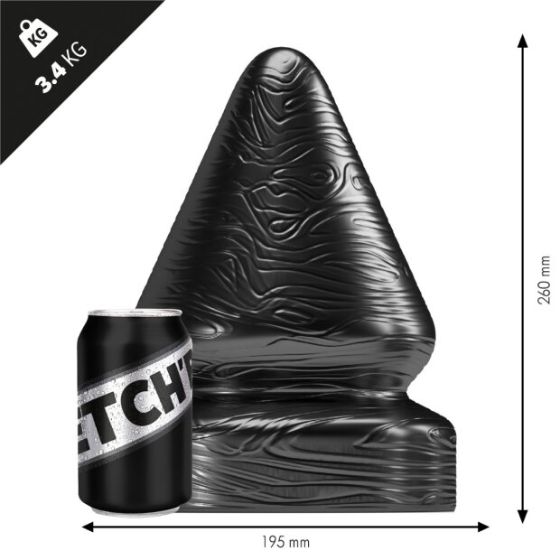 STRETCHR Sirup Butt Plug XL Black Metallic - 19,5 cm