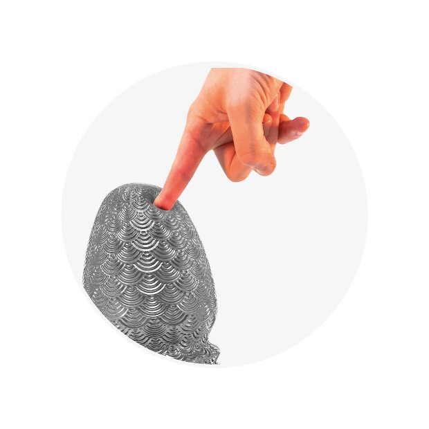 STRETCHR Ripple Butt Plug L Gun Metal - 16,5 cm