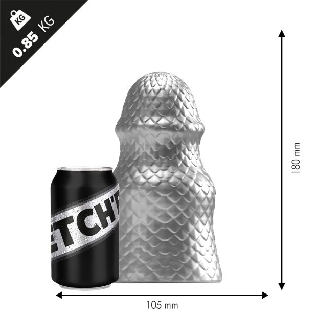 STRETCHR Scaly Butt Plug M Gun Metal - 10,5 cm