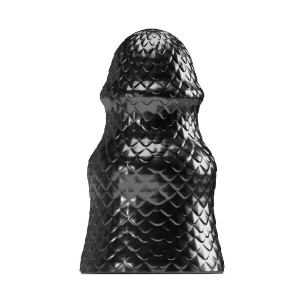 STRETCHR Scaly Butt Plug XL Black Metallic - 15,5 cm