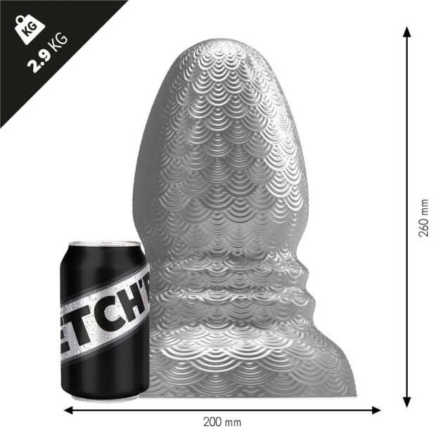STRETCHR Ripple Butt Plug XL Gun Metal - 20,0 cm