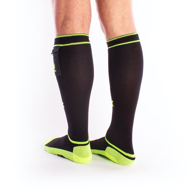 BRUTUS FXXX Party Socks w. Pockets Black / Neon Yellow - OS