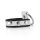 Leather Cockstrap with Penisring Black/White