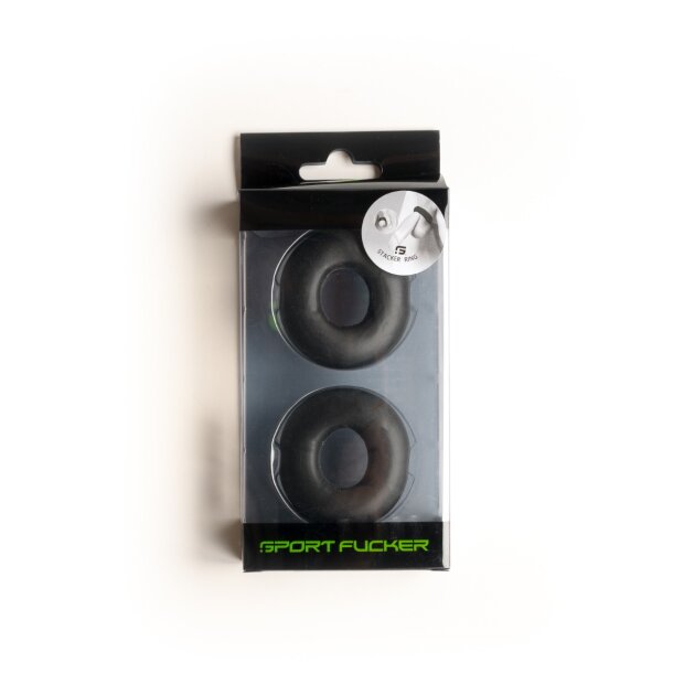 Sport Fucker Stacker Rings 2 Pack Noir