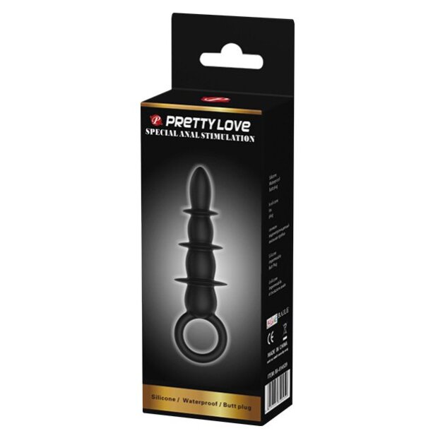 Pretty Love Analplug Areas Schwarz 3,7 cm