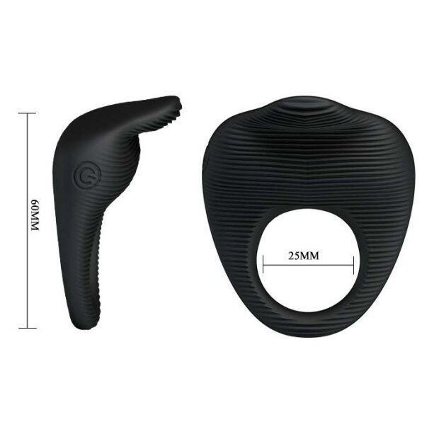 Pretty Love vibrating ring black 2,5 cm