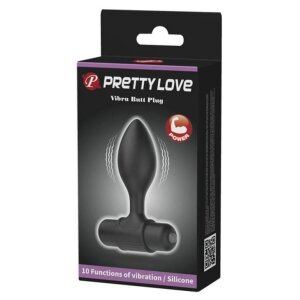 Pretty Love Analplug Vibra vibrierend schwarz 2,7 cm
