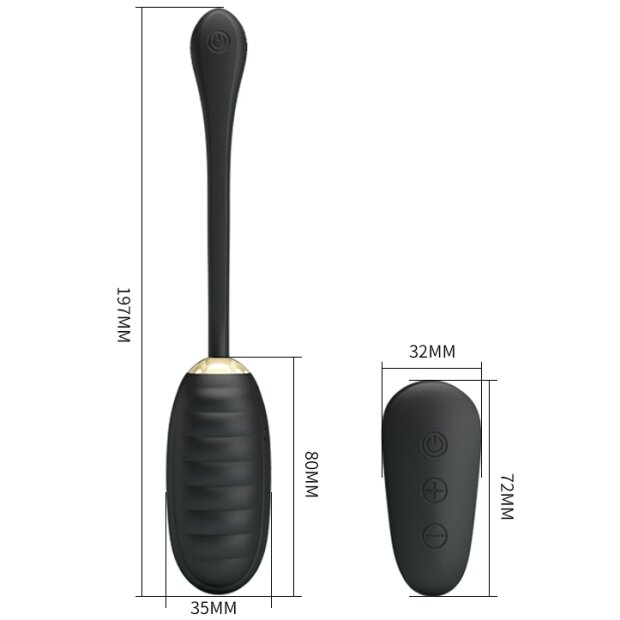 Pretty Love Vibro - Egg Doreen Black with remote control