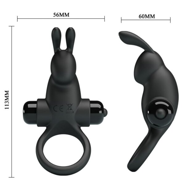 Pretty Love Cockring Rabbit noir