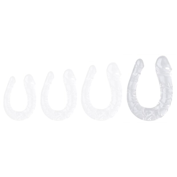 ClearlyHorny Doppeldildo transparent U Jelly XL