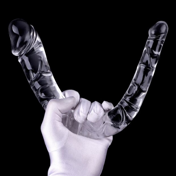 ClearlyHorny Doppeldildo transparent U Jelly XL