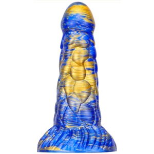 MetallicAnal Dildo Cyrix Gold Blau 15,5 cm