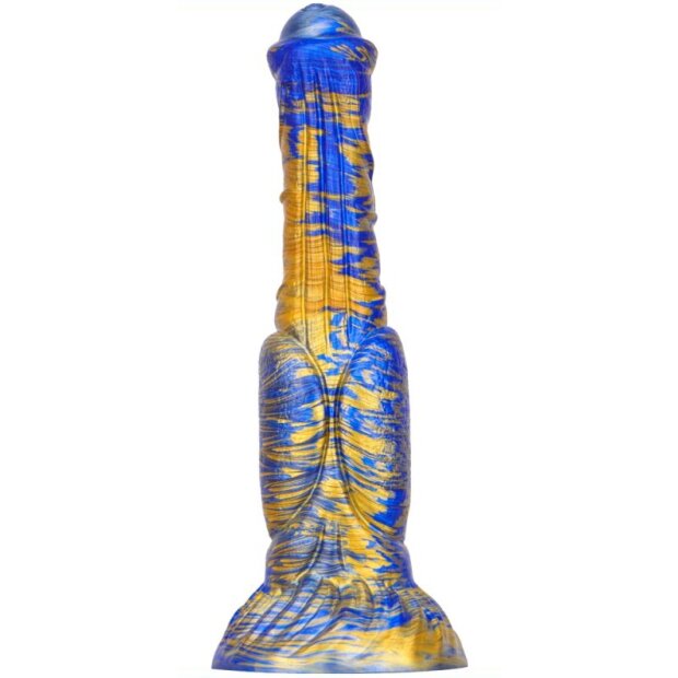 MetallicAnal Dildo Jumbox Gold Bleu 21 cm