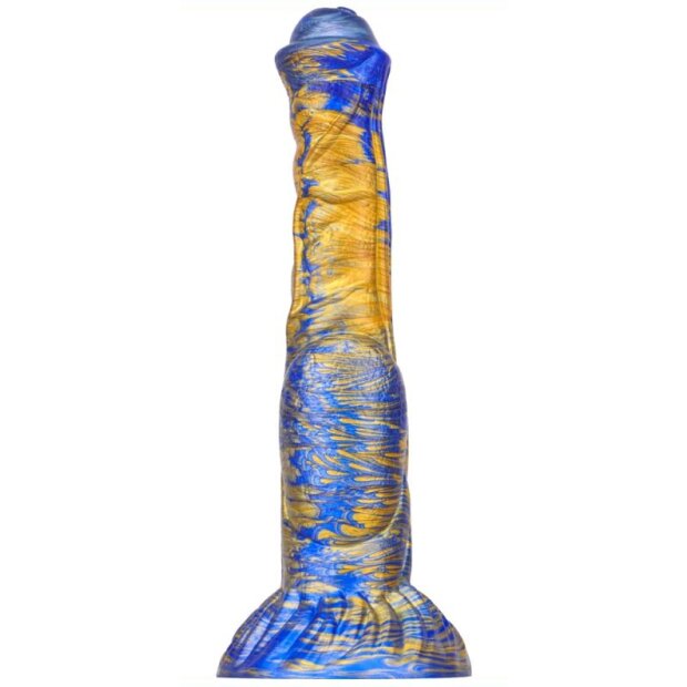 MetallicAnal Dildo Jumbox Gold Bleu 21 cm
