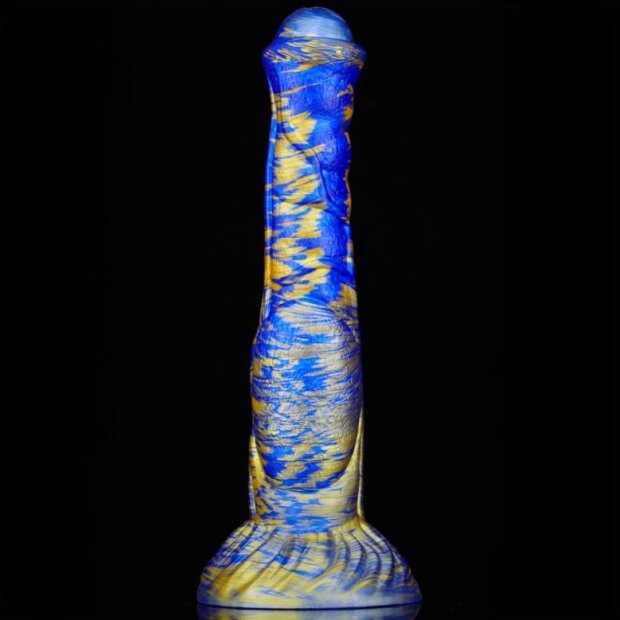 MetallicAnal Dildo Jumbox Gold Bleu 21 cm