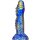 MetallicAnal Dildo Fantasy Croq Blau Gold 19 cm