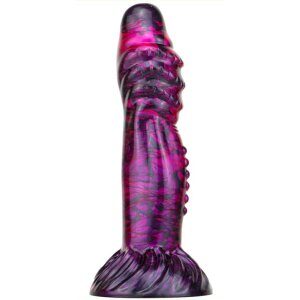 MetallicAnal Dildo Fantasy Croq Schwarz Lila 19 cm