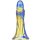 MetallicAnal Fantasy Dildo Dukix Bleu Or 14 cm