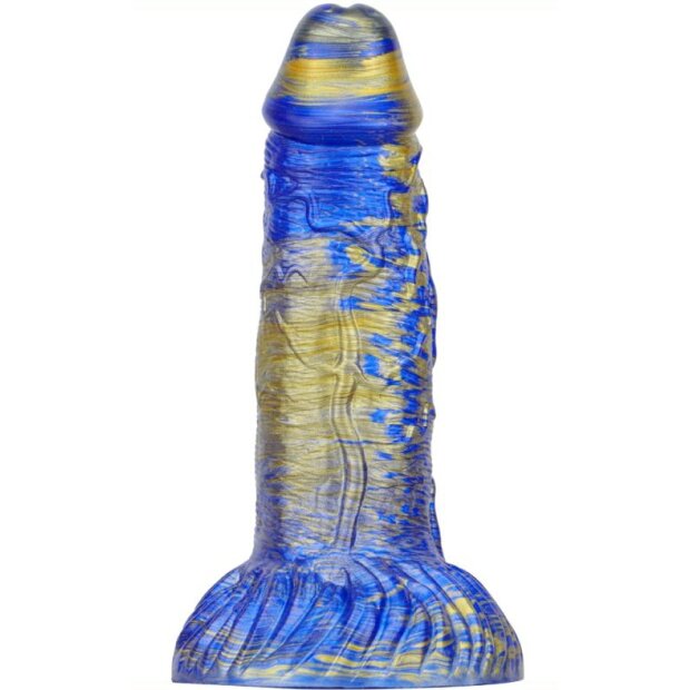 MetallicAnal Dildo Fantasy Gentax Blue Gold 16 cm