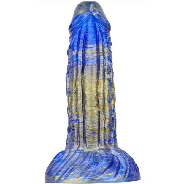MetallicAnal Dildo Fantasy Gentax Blue Gold 16 cm