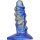 MetallicAnal Dildo Fantasy Bulstrix Bleu Or 15 cm