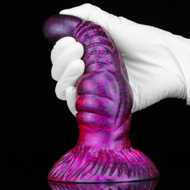 MetallicAnal Dildo Fantasy Nirp Black Purple 15 cm