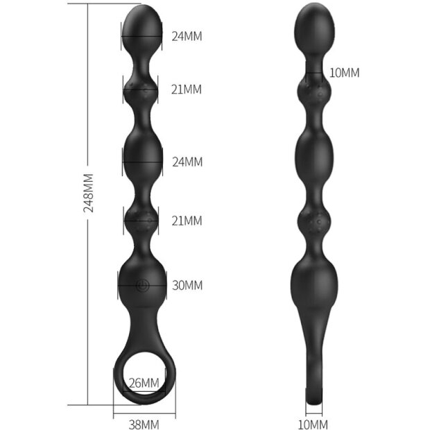 Pretty Love Van Anal Beads Perlen-Analvibrator schwarz