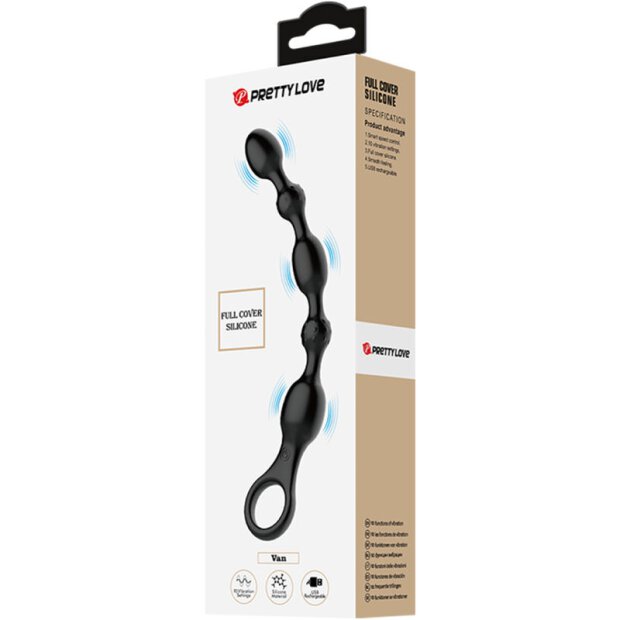 Pretty Love Van Anal Beads Perlen-Analvibrator schwarz