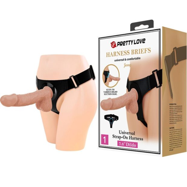 Pretty Love Gode ceinture Jerry 21,8 cm naturel