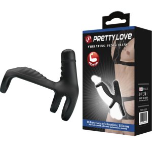 Pretty Love Vibro Penis enlargement sheath black