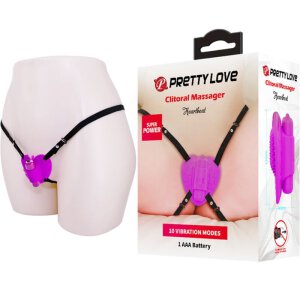 Pretty Love Heartbeat Strap On Klitoris Vibrator lila