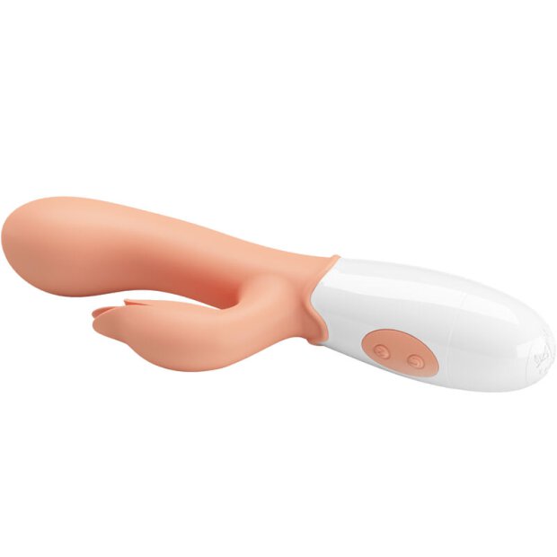 Pretty Love Bloody Mary vibrator with clitoris stimulator skin-colored