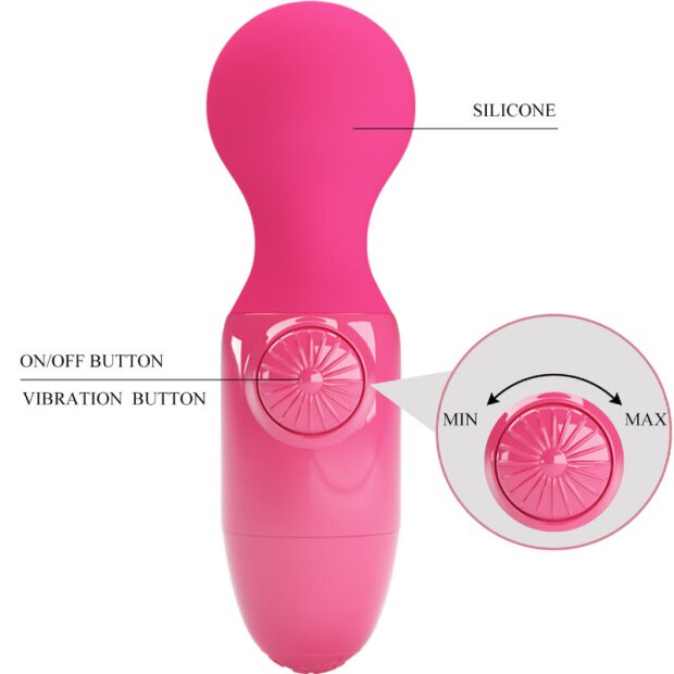 Pretty Love Mini Wand Massager Vibrator pink