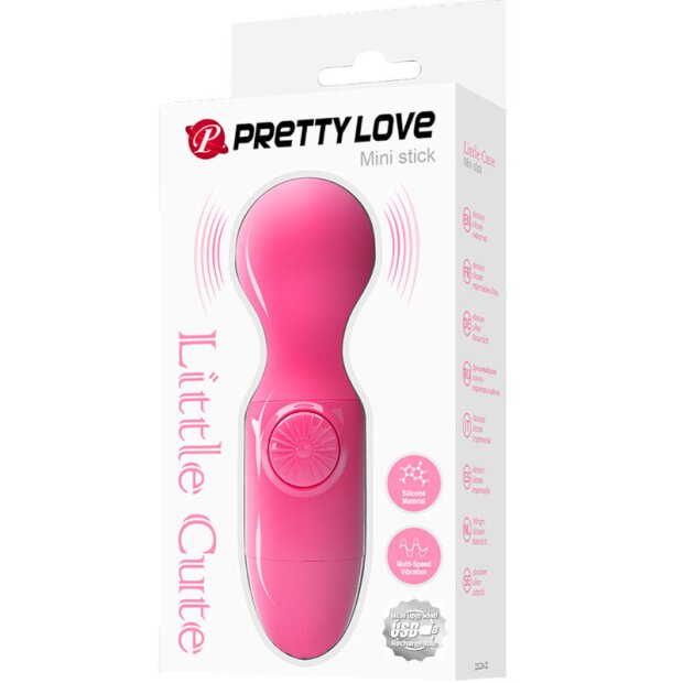 Pretty Love Mini Wand Massager Vibrator pink