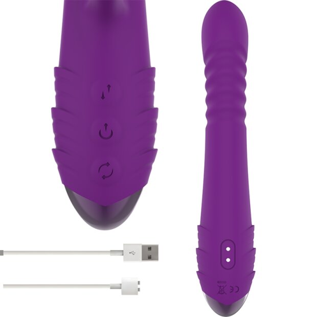 Intense multifunction vibrator purple with clitoral stimulation