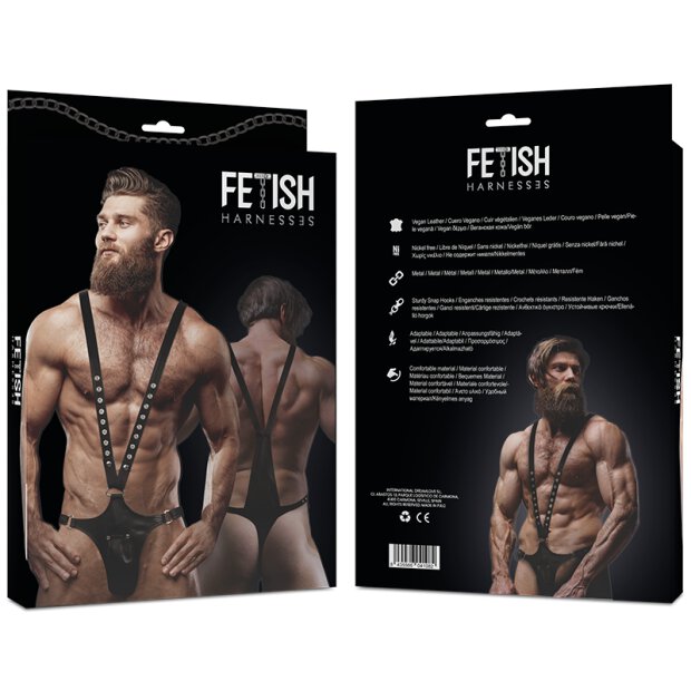 Fetish Submissive Attitude - Eco Leather Body Strap Harness Men OS