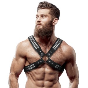 Fetish Submissive Attitude - Crossed Chest Harness With...