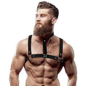 Fetish Submissive Attitude - Chest Harness With Collar...